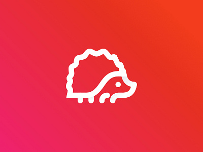 Rails Mini Profiler · Logo Design branding hedgehog line art logo logo design minimalist rails red ruby