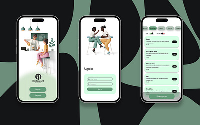 Restaurant Ordering Design 3d appdesign branding clean flatdesign interactiondesign materialdesign minimal motion graphics ui userinterface visualdesign webdesign
