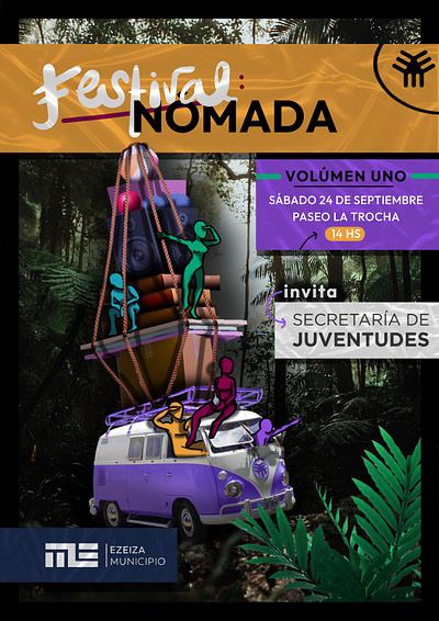 Festical Nómada - Municipalidad de Ezeiza design graphic design illustration photoshop poster