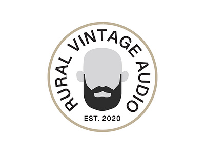 Rural Vintage Audio (Logo Design) audio audio repair beard branding design graphic design logo rural vintage audio