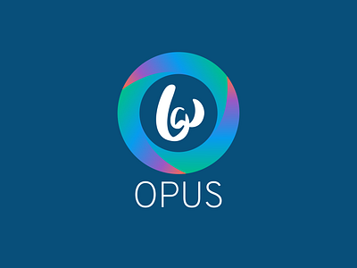 OPUS Team Logo bandwidth brand branding circle clean color cycle gradient internal lettermark logo mark o opus rotate rotation round spin team transform