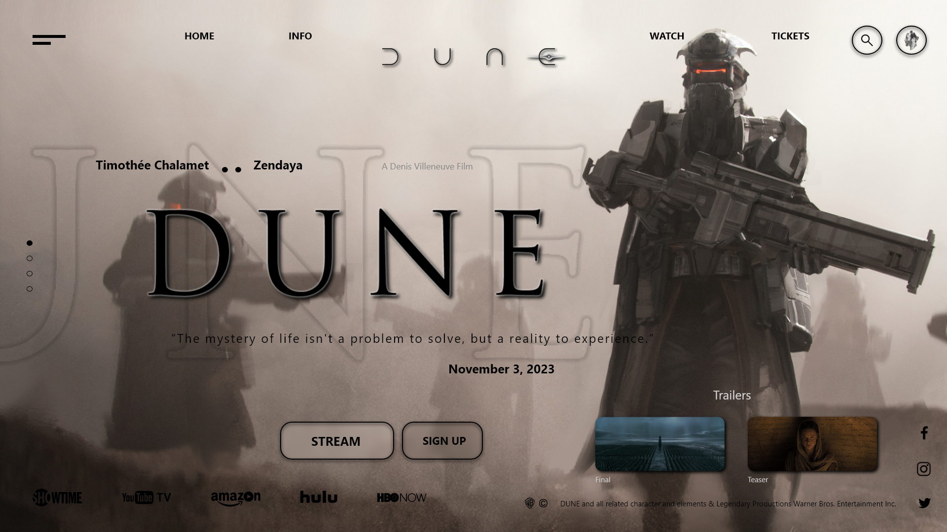 Dune Website Concept adobexd dune graphic design ui