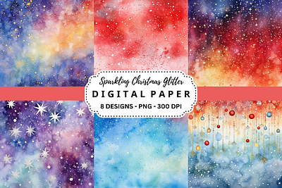 Sparkling Christmas Glitter Background tumbler wrap