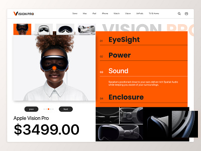 🌐✨ Unveiling 'VISION PRO' homepage UI Design app design best design best ui design creative layout digital design graphic design interactive design minimal design minimalist design mordern product design responsive design ui design ux design ux study vrpro web design