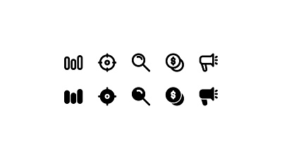 Seo Icons ads design graphic design icons line icons marketing marketing icons minimal seo seo icons simple ui