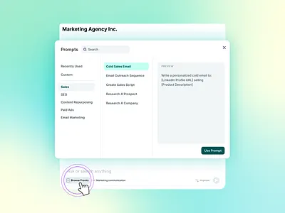 Screenshot graphics for the Copy.ai 2d ai case study commercial design digital illustration instruction kapustin onboarding prompts screenshot vector
