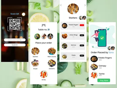 Restaurant Table Booking App app design food illustration online restaurant ui