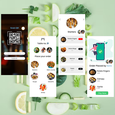 Restaurant Table Booking App app design food illustration online restaurant ui