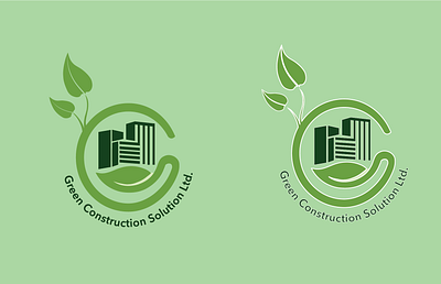 Green Construction Solution Logo logo minimal professional vector