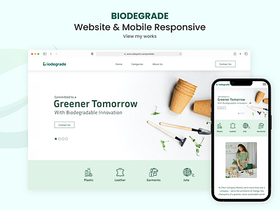 Biodegrade Landing Page UI Design adobe illustrator design figma figma design graphic design home page home page design landing page landing page design product design ui ui design uiux uiux design user interface design ux visual design website design website interface design website landing page design