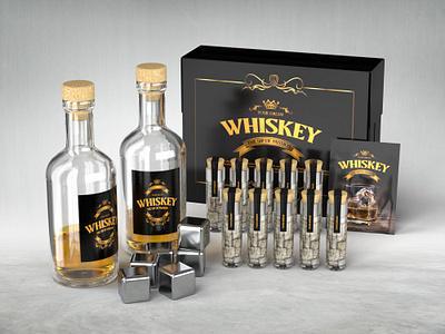 Whiskey Infusion Kit 3d 3d product visualization package design