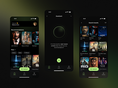 Movie streaming app ai app ios mobile movie movie streaming ui