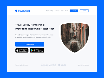 Travel Safety figma safety travel website