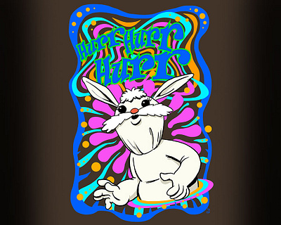 Ice Cream Bunny: Psychedelic Hurr design drawing hurrhurrhurr icecreambunny illustration mst3k rifftrax