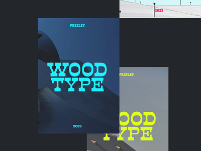 Wood Type Presley Slab Posters design font graphic design poster presley print slab typeface typography wood wood type