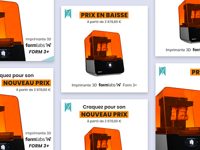 Carousel Ads for Formlabs 3D printer geometric