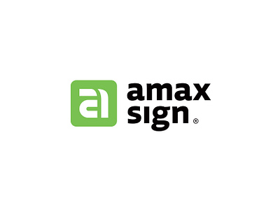 Amax Sign Logo branding graphic design logo