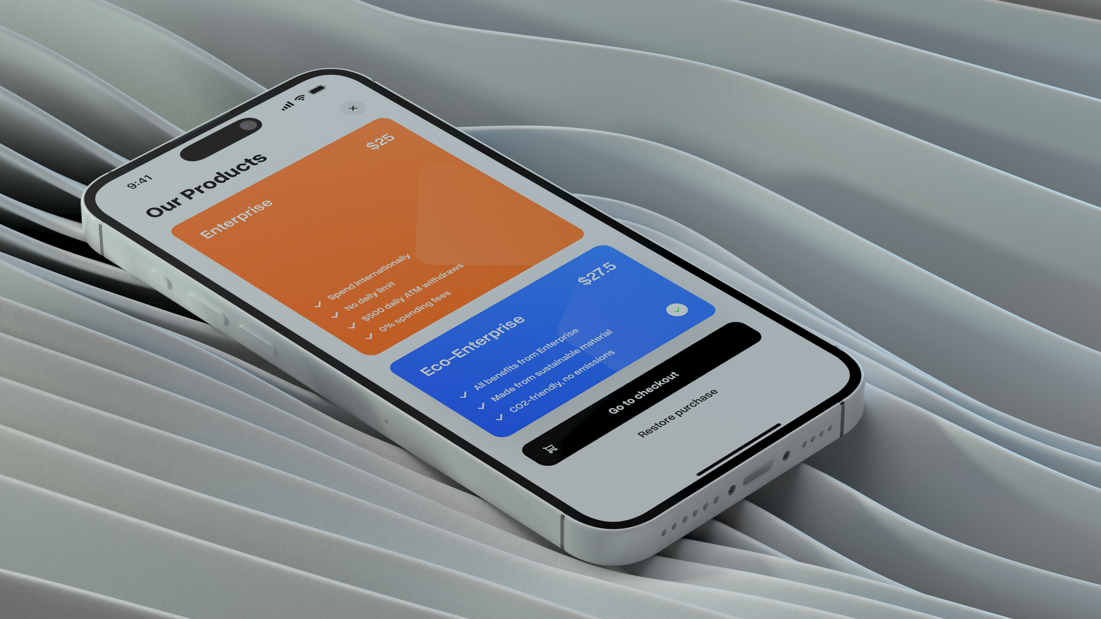 🛒 Subscriptions Mobile Screen app banking crypto finance money stocks success ui userexperience userinterface ux