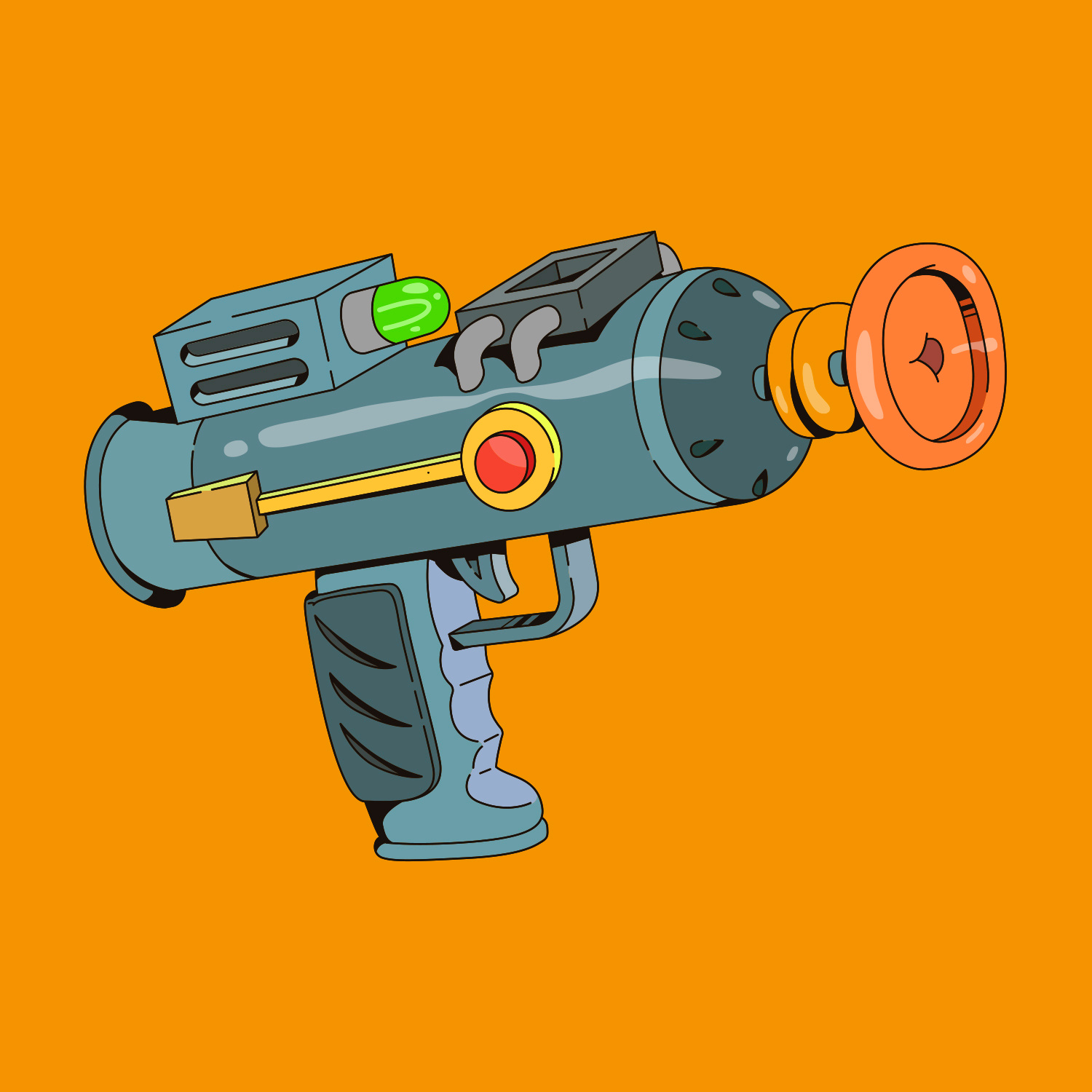Laser Gun adult swin cartoon design doodle illustration illustrations laser gun rick and morty rick sanchez vector