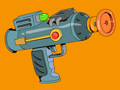 Laser Gun adult swin cartoon design doodle illustration illustrations laser gun rick and morty rick sanchez vector