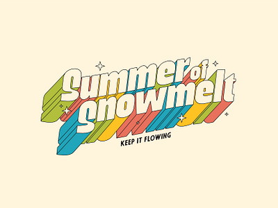 Summer of Snowmelt branding burst colorful design fun hard seltzer retro sales campaign branding sparkle summer type typography whimsical