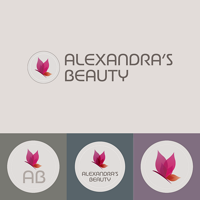 Alexandra's Beauty branding design emblem graphic design illustration logo logomark web design