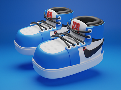 cool shoes in 3d :) 3d 3d character 3d clothing 3d shoes blender blender3d shoes