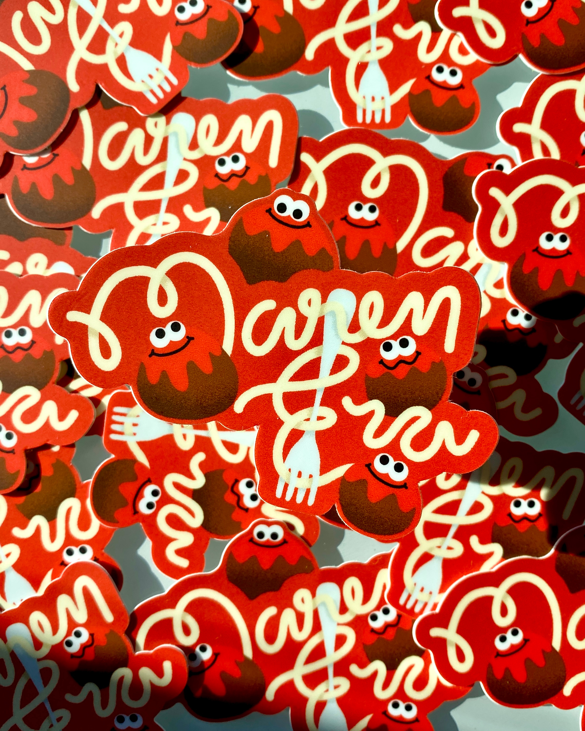 Maren-Era badge branding design illustration logo marinara meatball noodle pasta sauce spaghetti sticker typography vector