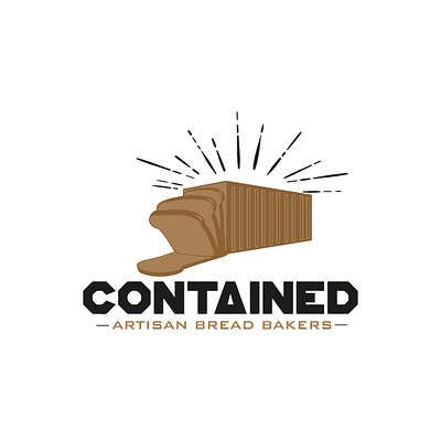 Contained- Artisan Bread Baker branding design emblem graphic design logo logomark merchandise