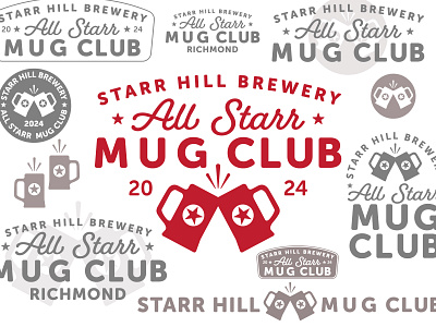 Starr Hill Mug Club Branding Assets beer branding design graphic design illustration logo vector