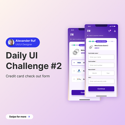 Credit Card Checkout #DailyUI dailyui ui ux