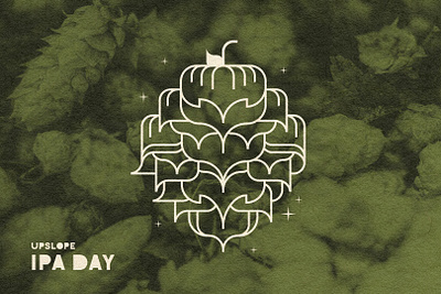 IPA Day abstract beer design geometric hop hops icon ipa line art logo
