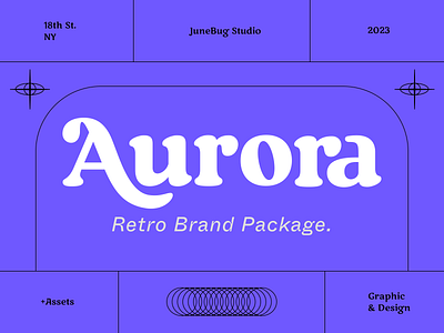 Aurora Brand Package (For Fun) digital design fonts graphic design retro design retro font shapes ui design
