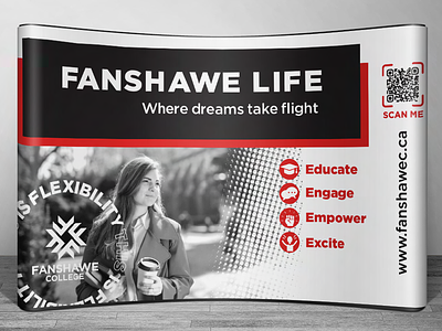 Fanshawe College Tradeshow Display branding college deisgn design fanshawe college graphic design illustration illustrator print product design tradeshow vector