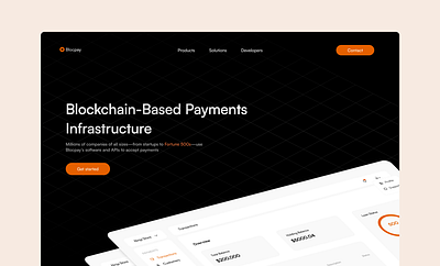 Blocpay Landing Page ✨ blockchain crypto desktop fiat payments ui