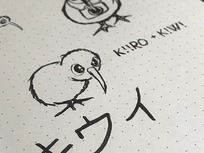 Kiro + Kiwi Character and logo concepts branding design emblem graphic design illustration logo logomark