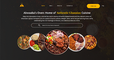 A website for a small food business. design food small business ui design uiux ux web design website