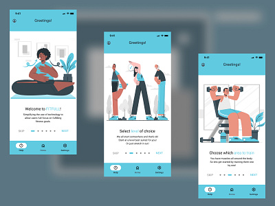 Daily UI Challenge #023 Onboarding 23 3d animation app branding challenege 023 clean daily 100 daily ui figma fitness graphic design health hire junior logo motion graphics onboarding ui ux