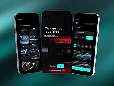 Car Rental App Concept app design automotive car car booking car rent car rent service car rental car rental app interface mobile app mobile ui rent a car rentals renting ui ui design ux