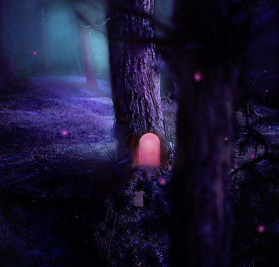 MYSTICAL FOREST digital painting graphic design photoshop