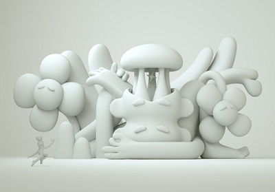 3D Modeling Mushroom Trip 3d model cinema4d color flowers human modelling precious running yoga