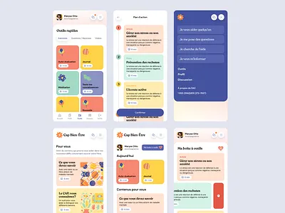 Plan d'action! branding design mental health mobile app quebec webapp