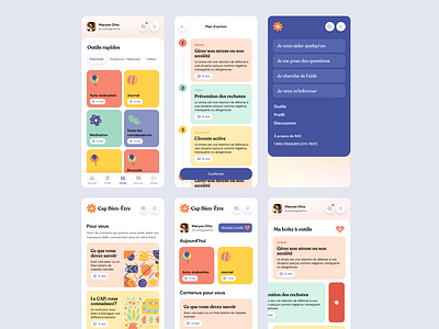 Plan d'action! branding design mental health mobile app quebec webapp