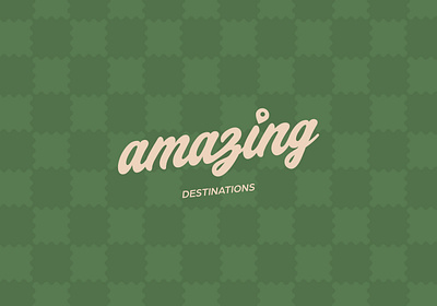 Amazing - Logo amazing brand brand assets brand identity branding destinations green logo logotype mockup pattern travel travel agency