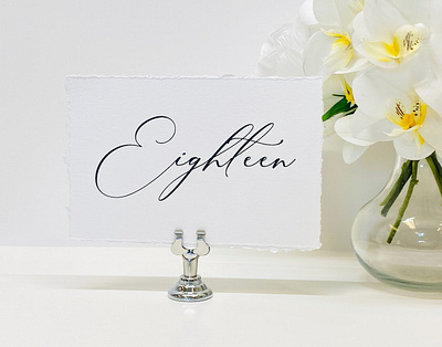 Deckle Edge Table Numbers design stationery