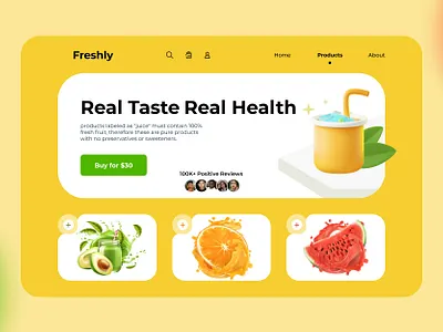 Fresh Juice - Shopify Website design (Shopify Landing Page) clean design haseebiz healthy juice intuitive design juice juice web page design juice website juicw landing page online shopping product design shopified shopify shopify landing page design shopify product design website shopify website design tasty juice up now web app design