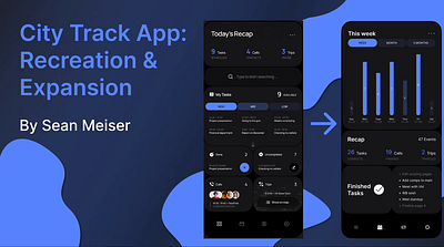 City Tracker App Design Recreation, and Expansion app consistant design exercise practice system task ui ux