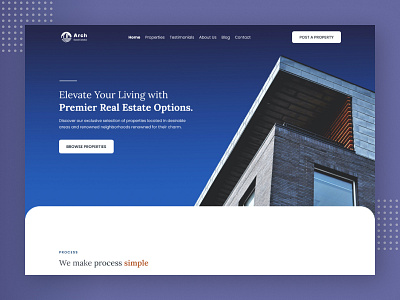 Arch Real Estate Web Design design real estate ui web design website