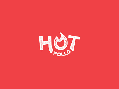 Typographic logo for Hot Pollo chicken fire logo food food logo food logo designer hot pollo hot pollo logo logo logo design logo designer logotype pollo logo restaurant restaurant logo typographic logo word mark logo