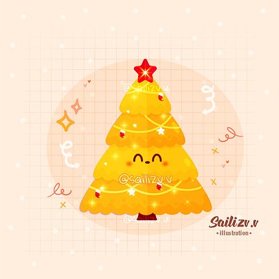 Christmas tree by sailizv.v adorable adorable lovely artwork concept creative cute art design digitalart merrychritmas navidad